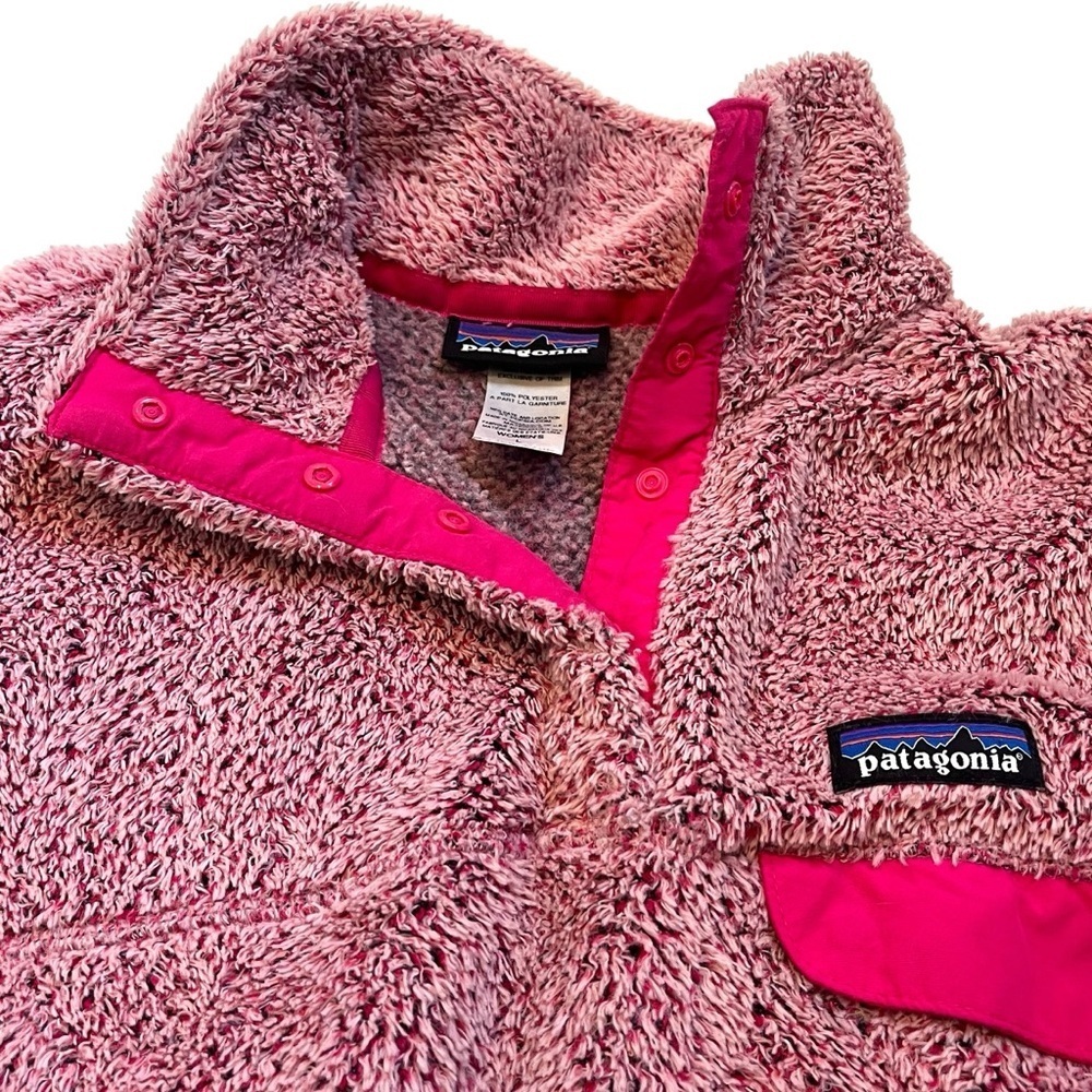 Patagonia Re-Tool Snap-T Fleece Pullover Cupcake Pink Womens L Lightweight Layer - Picture 4 of 9